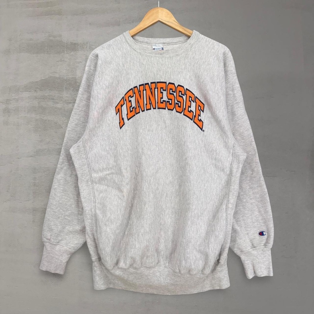 Vintage Champion Reverse Weave Tennessee Volunteers Sweatshirt Grey Crewneck 3XL